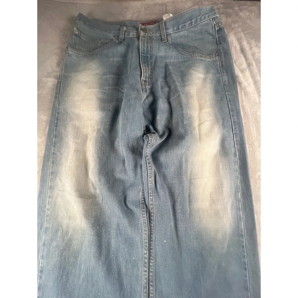 Levis 569 Loose Straight Fit Jeans Light Wash Blue Denim 34x34 00569-0573 Mens